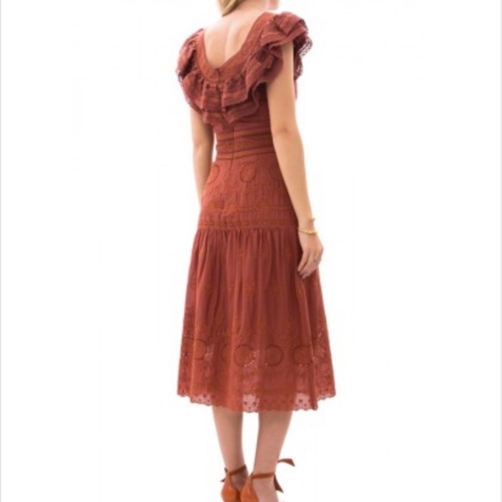 Sea Sofie Lace Flutter Sleeve Midi Dress - Picture 2 of 8